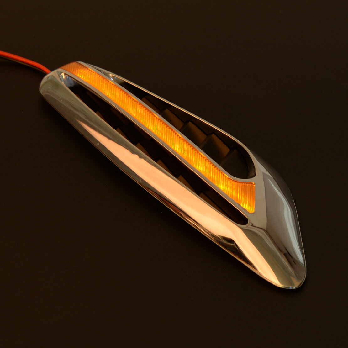Shark Blade Car Fender Side Marker Light Turn Signal Lamps Indicator Yellow