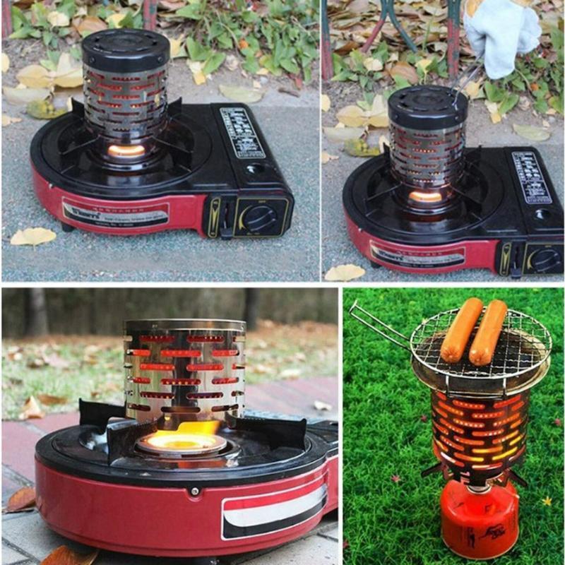 Outdoor Mini Heater Stove Stainless Steel Camping Tent Warming Stove Cover