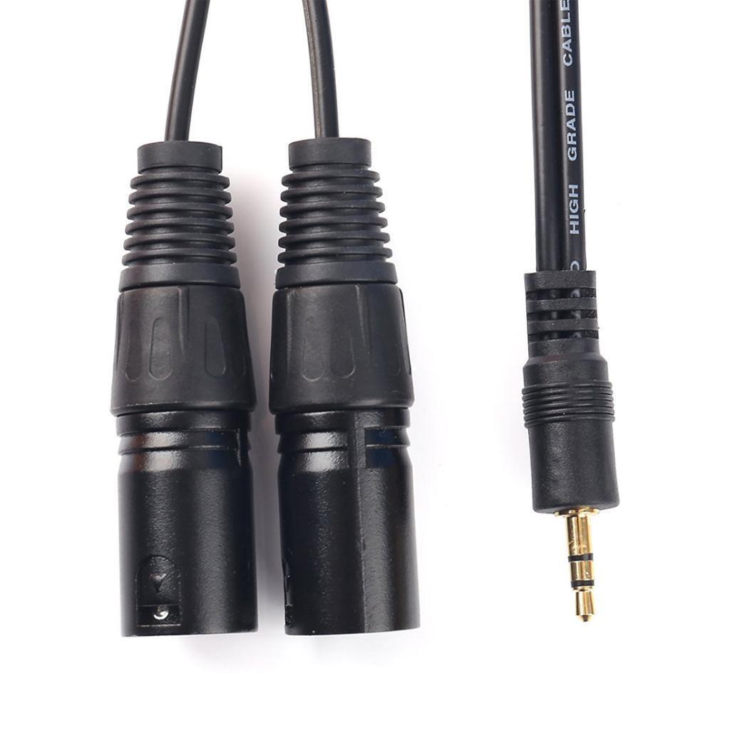 3.5mm To Dual XLR Male Cable, 3.5mm (Mini) 1/8 '' TRS Stereo To XLR Male