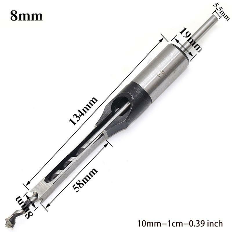 Multi-purpose Carbon Steel Square Tenon Drill Durable Mortising Chisel Set
