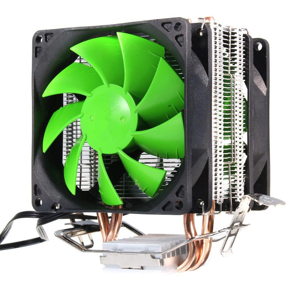 Dual Copper Pipes Dual Fans Hydraulic CPU Cooler Heatpipe Fans Heatsink