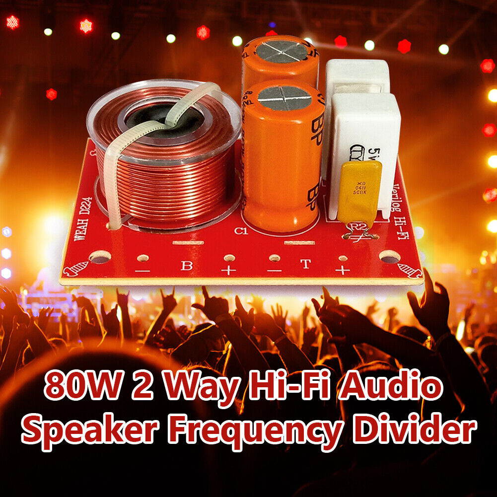 80W 2 Way Hi-Fi Speaker Frequency Divider Speaker Audio Crossover Filters