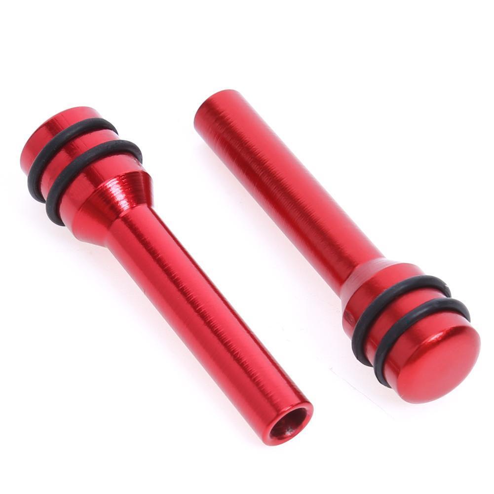 2pcs Universal Aluminum Interior Door Lock Knob Pins for Car Truck (Red)