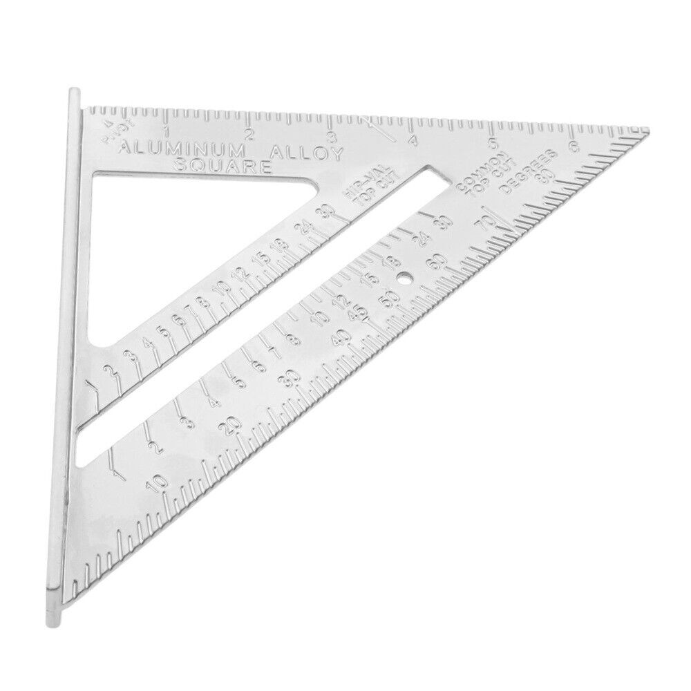 Measuring Square Speed 7" Triangle Ruler Protractor Miter Framing Aluminum Alloy