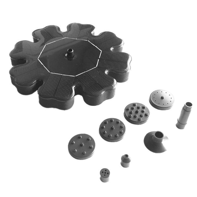 Outdoor Solar Power Water Bird Bath Fountains Pond Pump Floating Garden Aquarium
