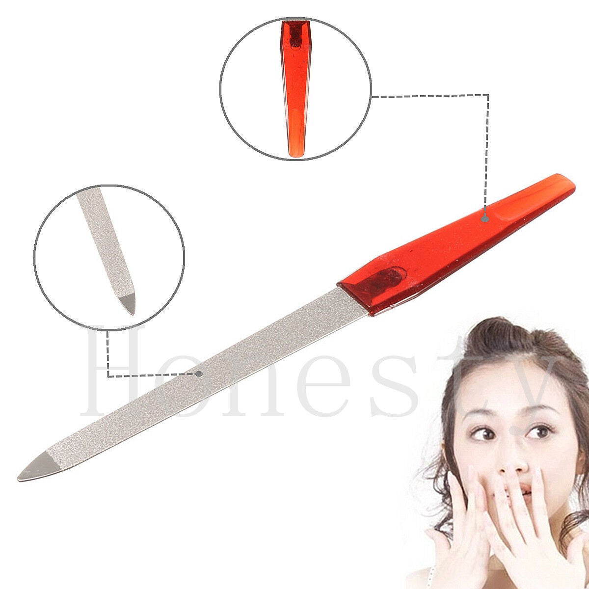 5x Metal Double Sided Nail Files Strong Edge Manicure Pedicure Grooming Remover