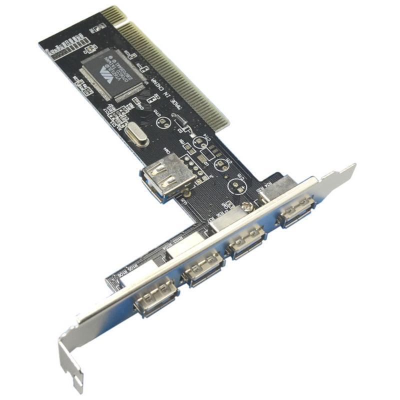 4 Ports PCI to USB 2.0 Adapter Controller Card 480Mbps for Windows ME XP 2000 98