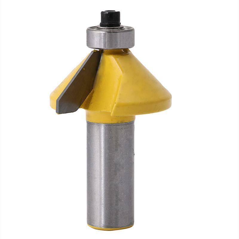 45° Chamfer & Bevel Edging Router Bit 1/2" Shank 2-1/4" Woodworking Tool New
