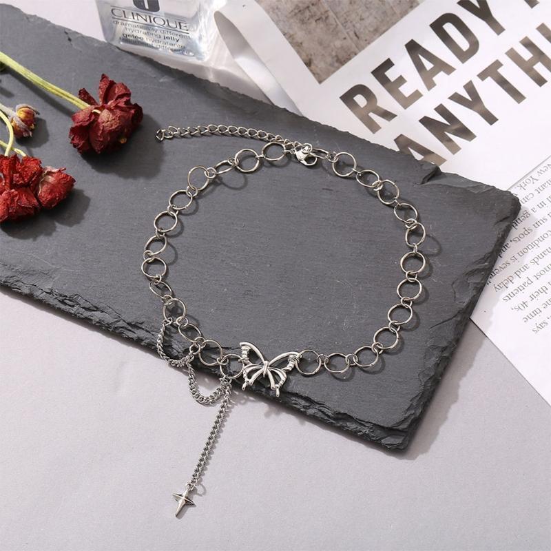 Ins Cold Wind Hip-hop Design Clavicle Chain Temperament Net Red Circle Necklace