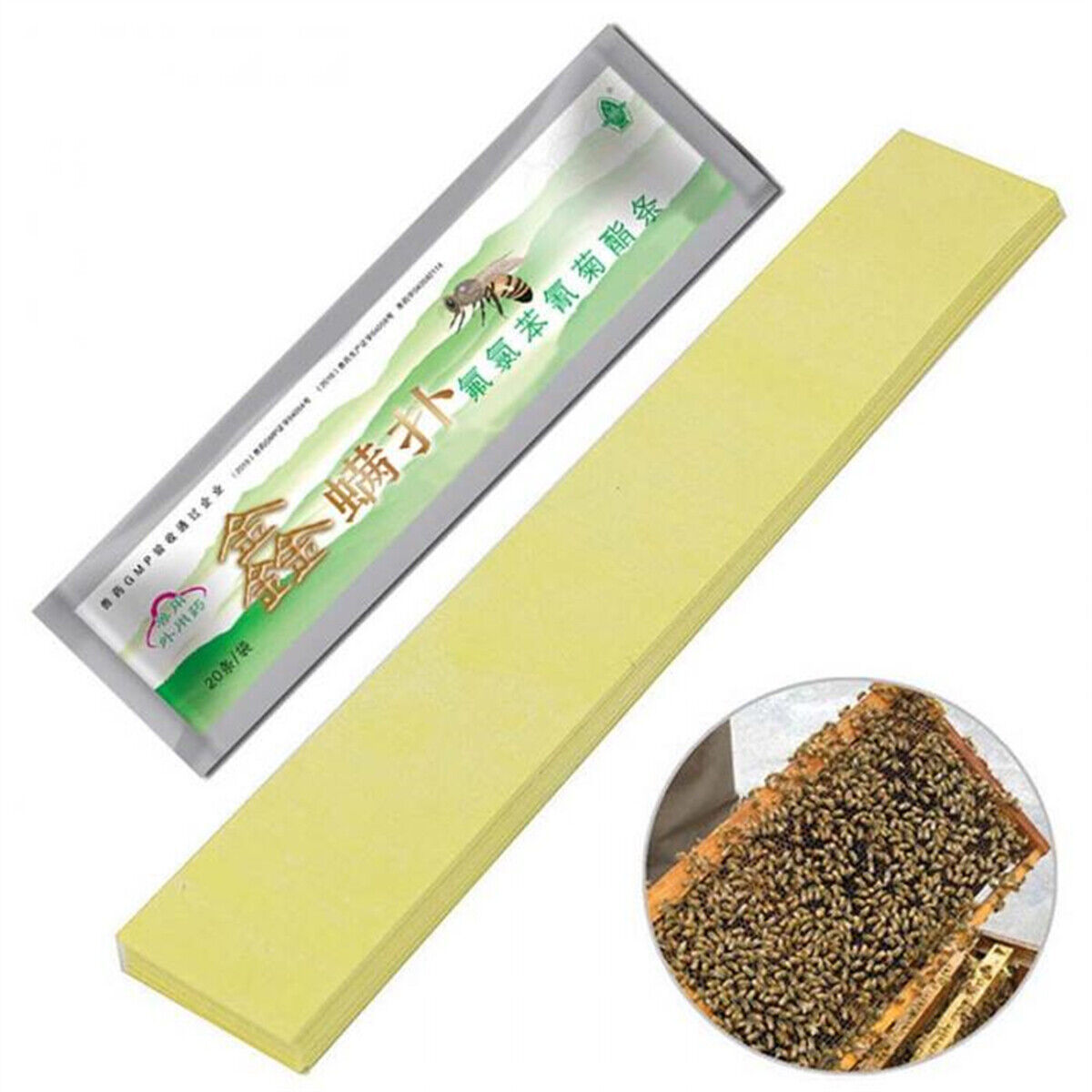 20X Varroa Strip Bee Mite Pro Acaricide Killing Beekeeping Pest Control Medicine