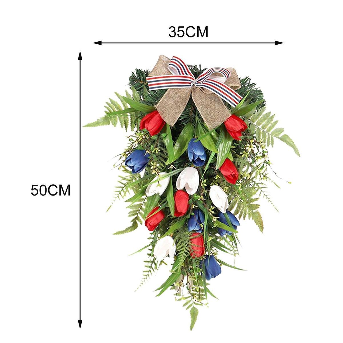 Wreath  Swag Decoration for Wedding July 4TH Patriotic Decoration