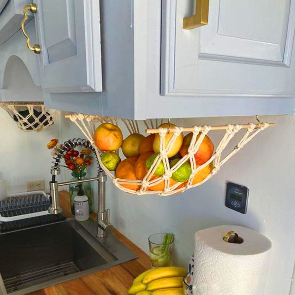 Storage Net Handmade Fruit Vegetable Hammock Woven Fruit Holder Hanging Basket