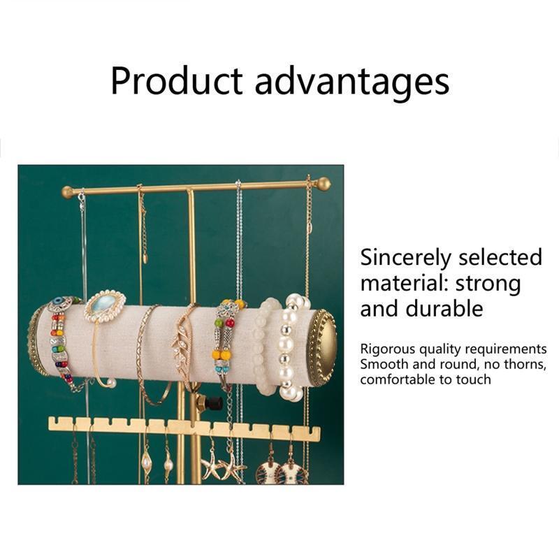 Jewelry Organizer Wooden Jewelry Drawer Storage Box 4 Tier Jewelry Tree Stand
