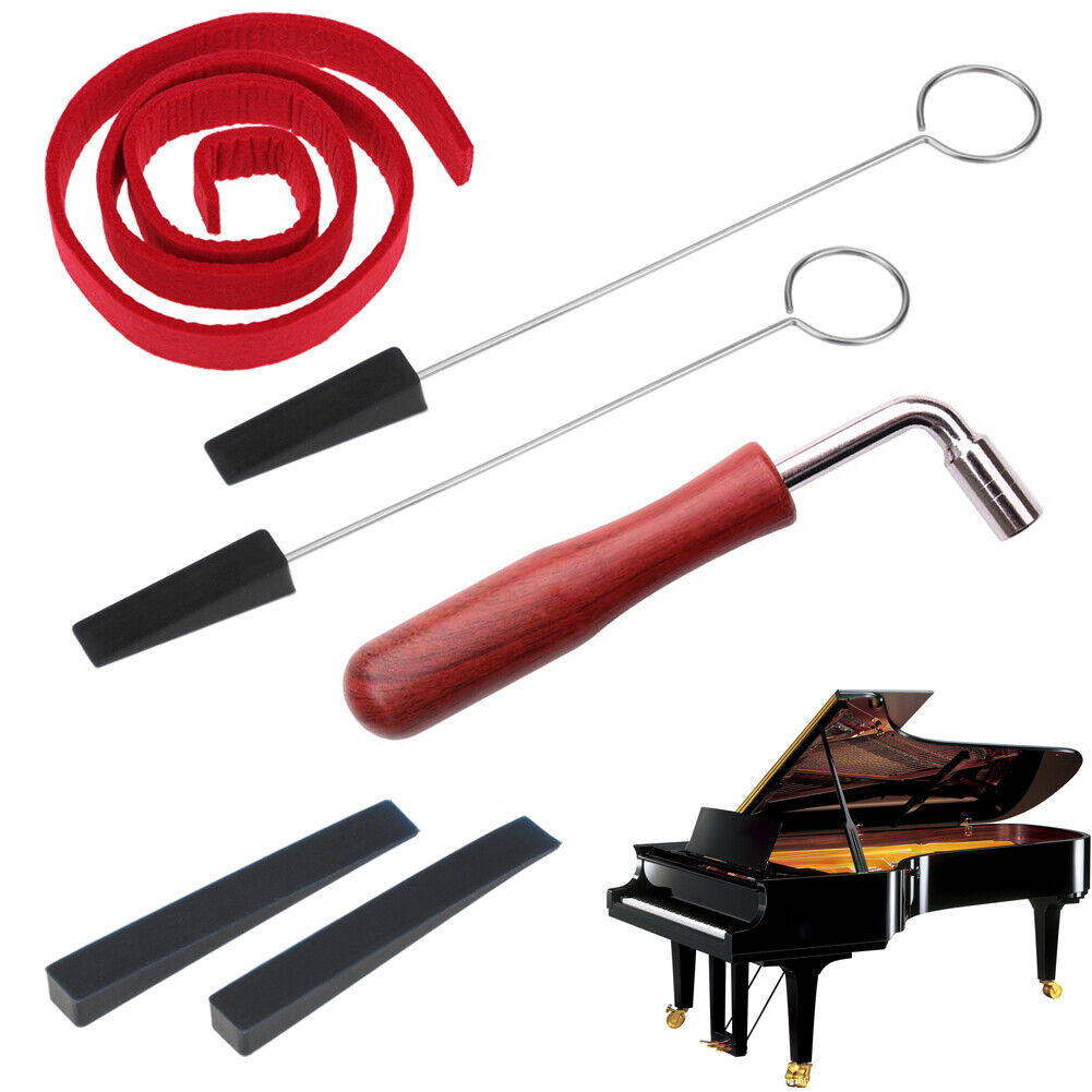 6pcs Piano Tuning Lever Tools Kit Mute Hammer DIY Musical Instrument Parts