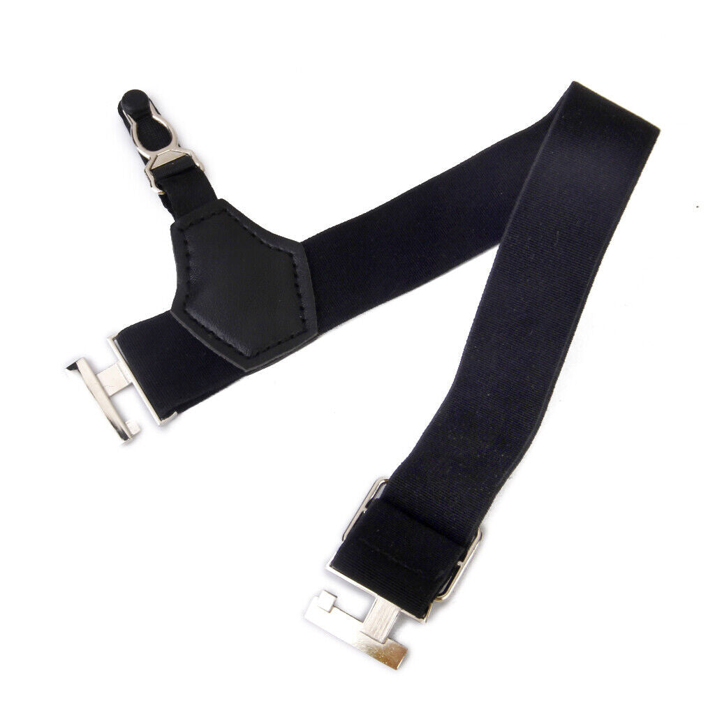 PAIR MEN SOCK SUSPENDERS GARTER ADJUSTABLE   ELASTIC  GRIP