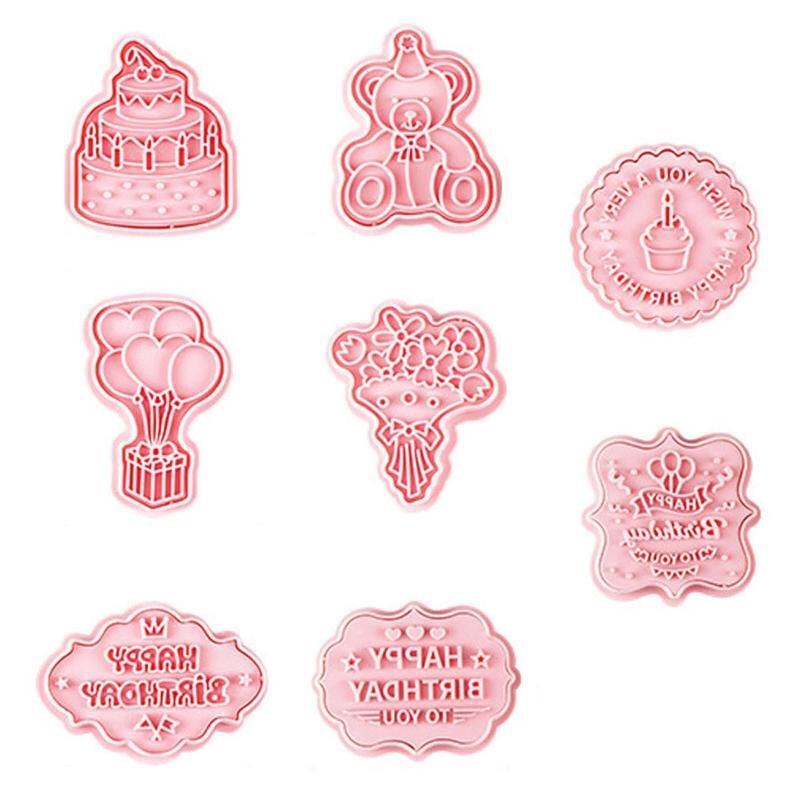 Baking Moulds Birthday Series Pastry Gadgets Biscuit Cutters DIY Cookie Moulds