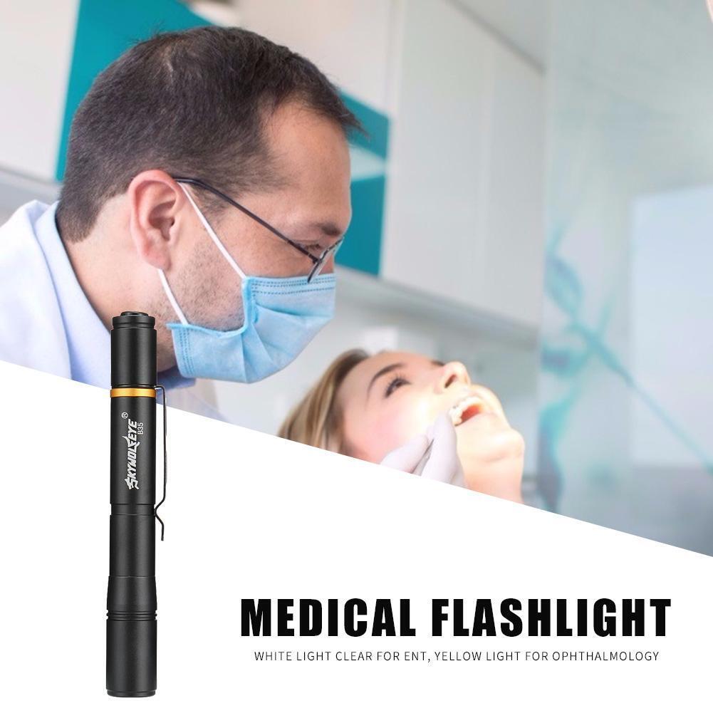 Aluminum Alloy LED Double-sided Light Souce Medical Pen Shape Flashlight