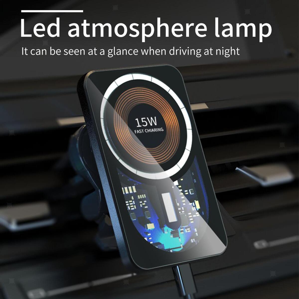 Magnetic Car Charger Car Holder Charger Fast Charging Adjustable 15W for 13