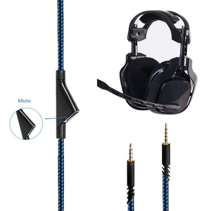Blue Audio Earphone Cable for -Logitech Astro A10 A40 A30 Gaming Headset
