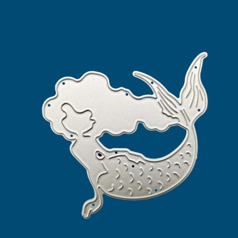 Sea-maid Girl Embossing Metal Cutting Die Stencil Cartoon DIY Scrapbook Template