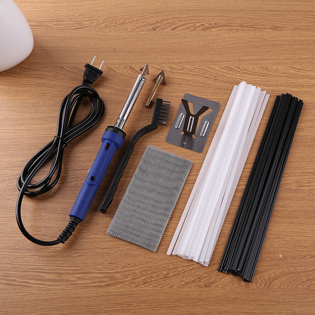 Plastic Welding Solder Iron Kit Car Bumper Dashboard Repair Tool (US Plug)