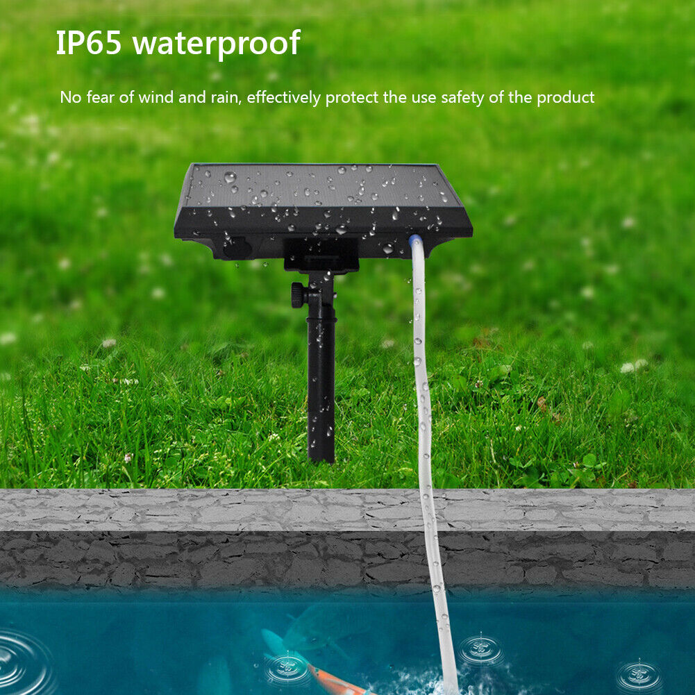 Energy-Saving Solar Air Pump Oxygenator Fish Tank Aquarium Oxygen Aerator