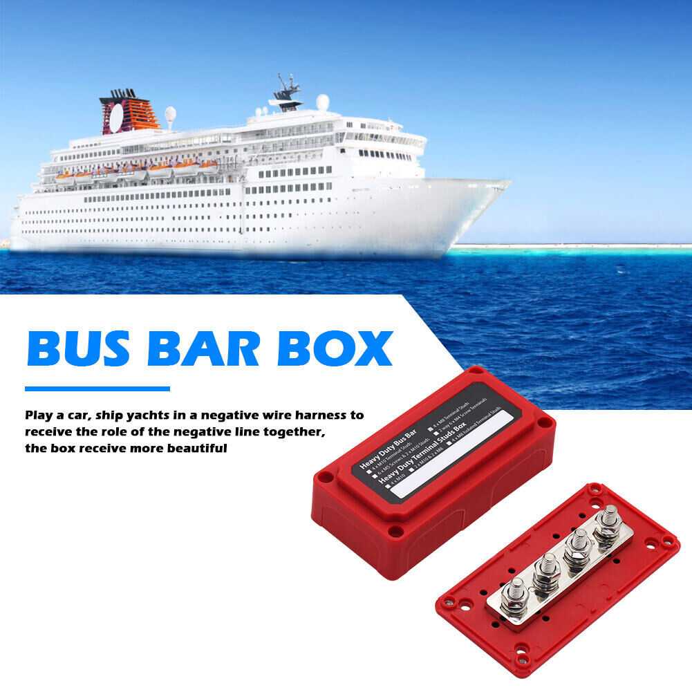 D4 Terminal Studs Bus-Bar Box C 48V 300A Car Ship Power Distribution Block