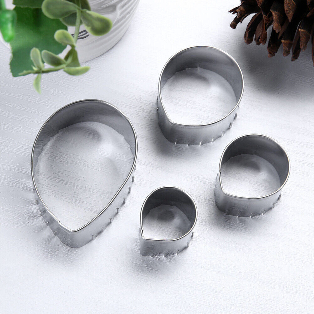 Rose Cutter Set Stainless Steel Fondant Molds Cake Decorating Moulds