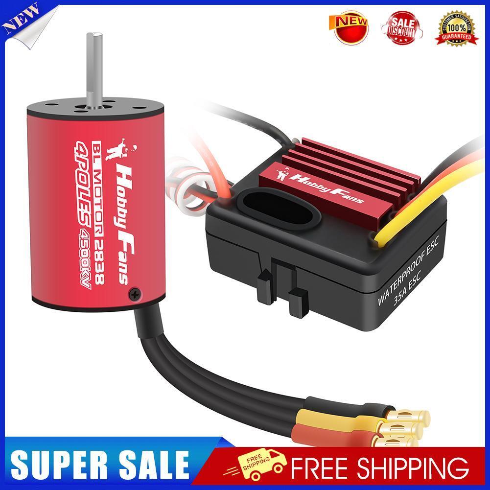 HOBBYFANS 2838 4500KV Brushless Motor with 35A ESC Kits for 1/12 RC Cars