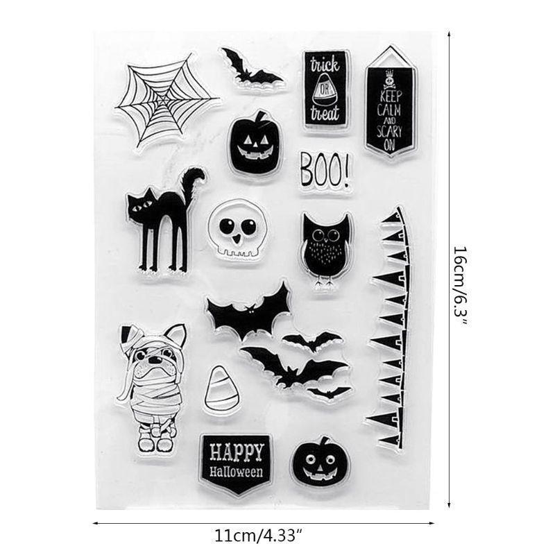 Halloween Silicone Clear Seal Stamp DIY Scrapbooking Embossing Photo Album Paper