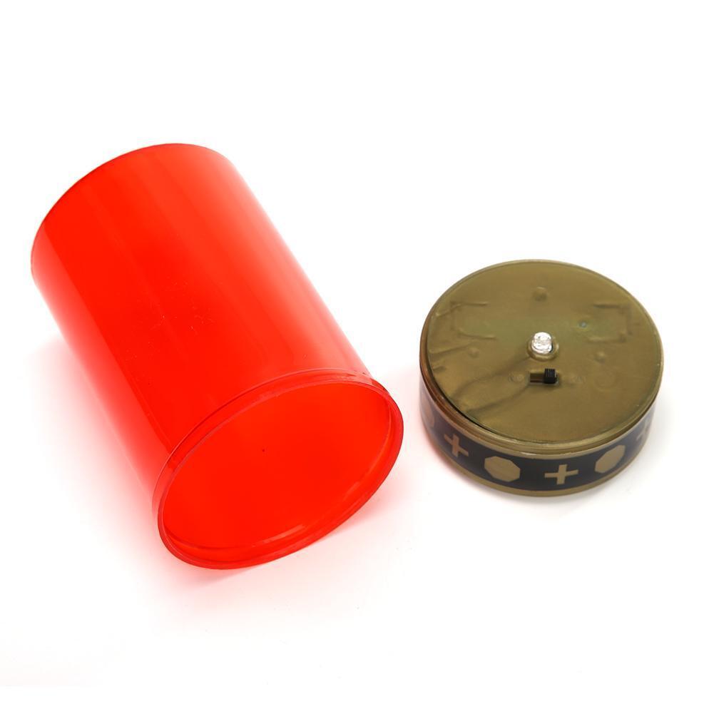 Grave Electronic LED Candle Lamp Flameless Solar Decorative Tea Light (Red)
