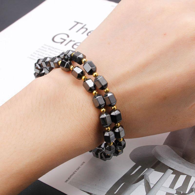 Black Hematite Necklace Magnetic Therapy Necklace Jewelry Gift for Mother's Day