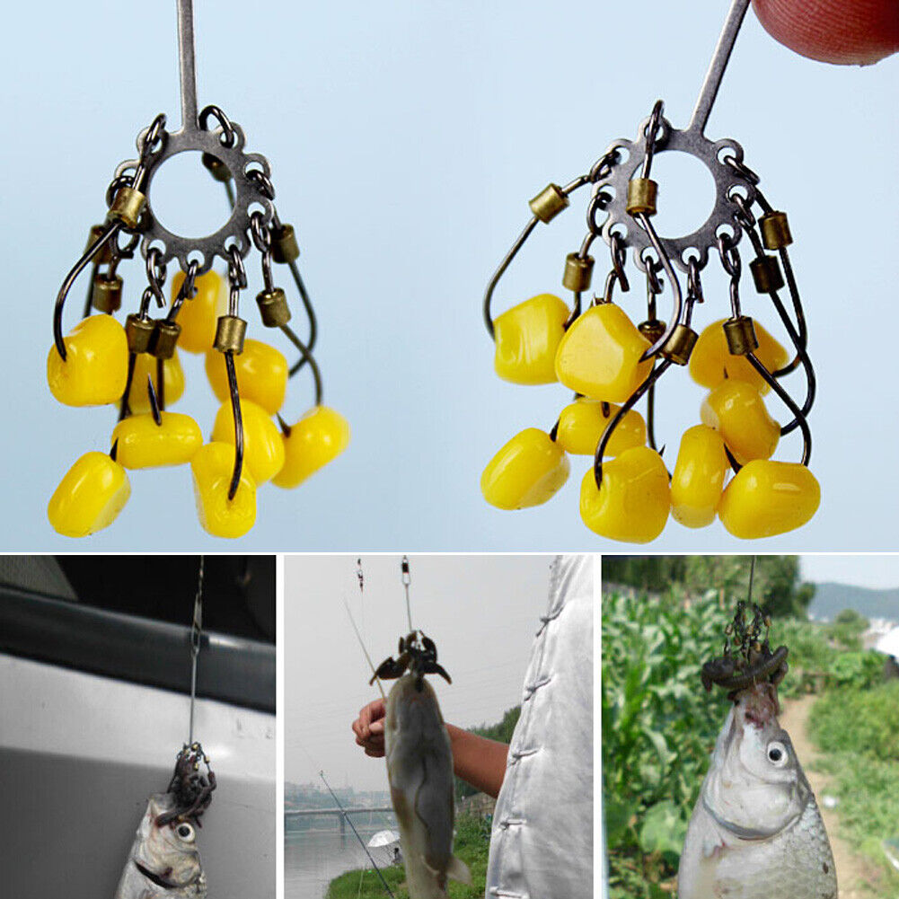 2pcs High Carbon Steel Sharp Explosion Hook Fishing Tackle Jig Hooks Set #8