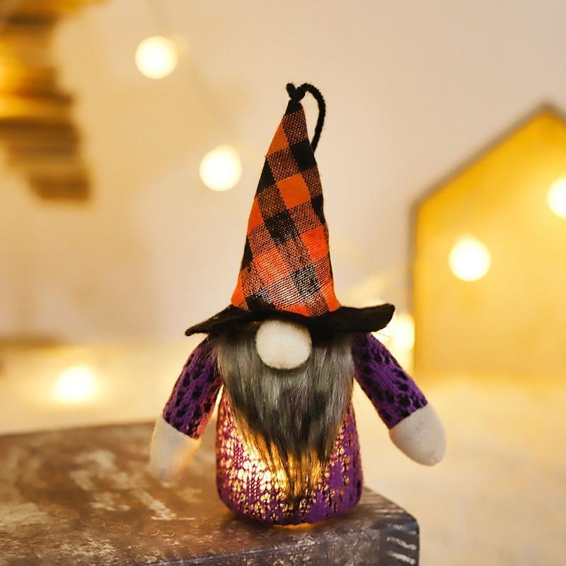 Halloween Hanging Gnome Gnomes Pendants 4pcs/set with Led Light