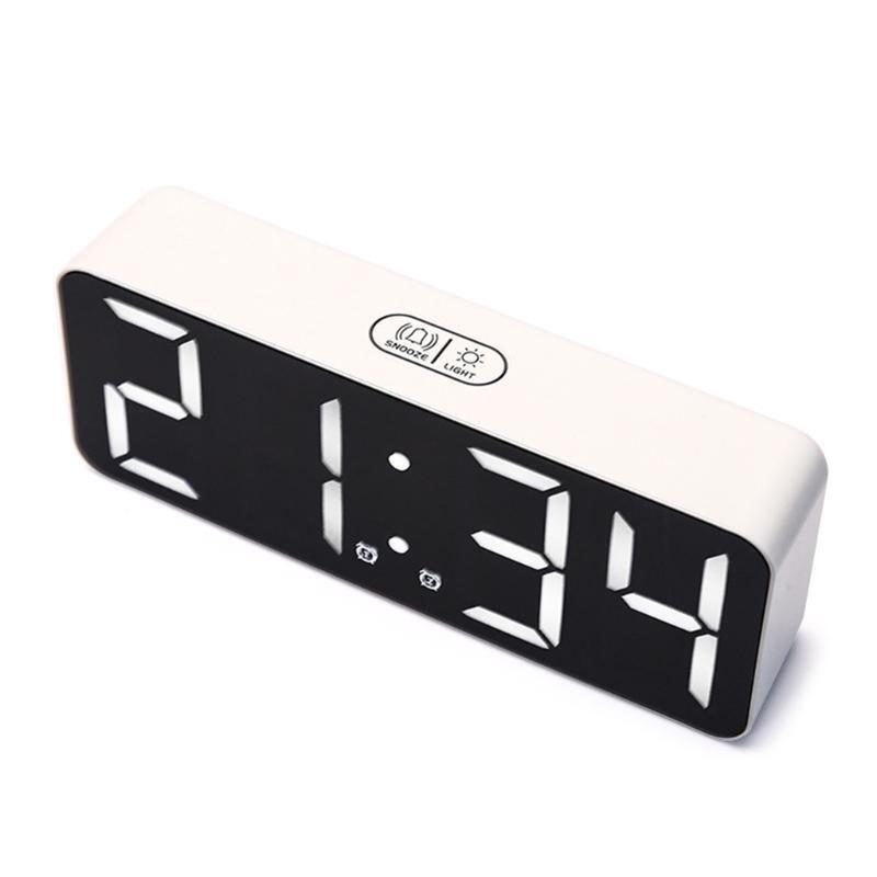 Digital Alarm Clock LED Bedside Clock with 3-Level Brightness Dual Alarm Home