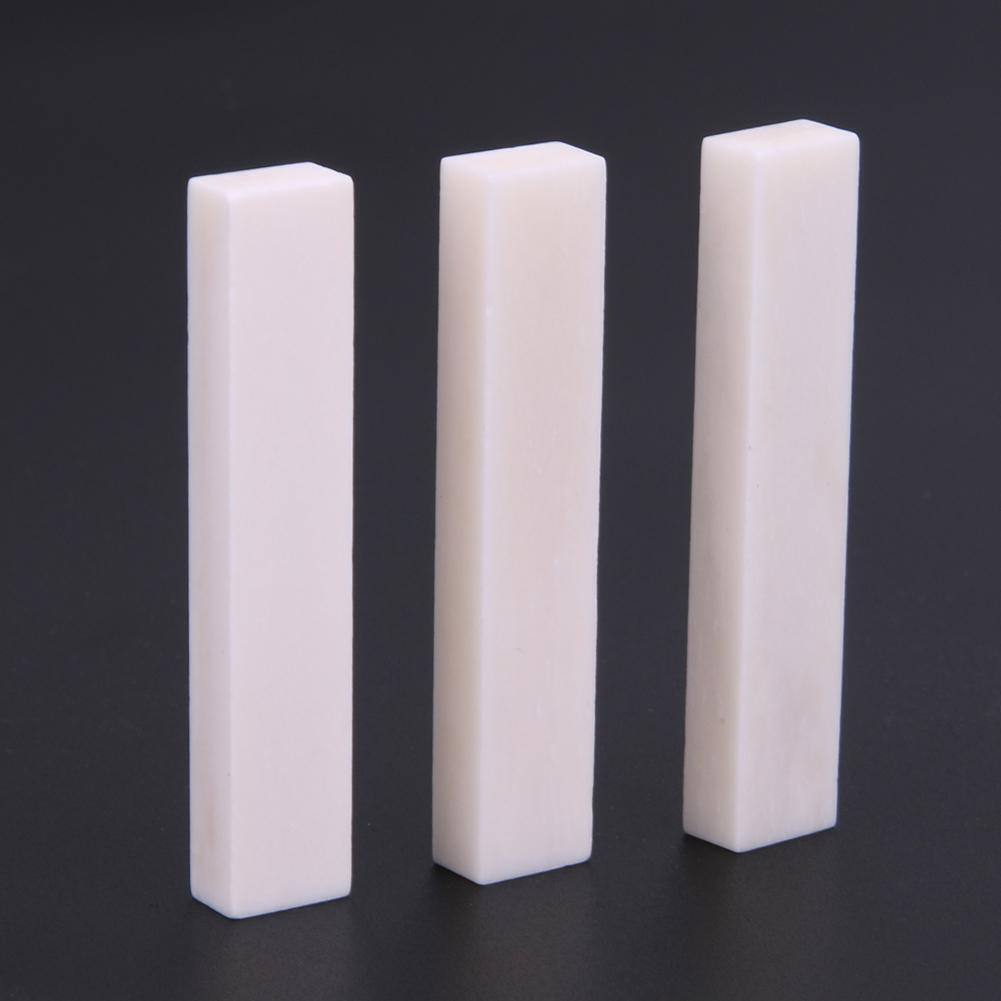 3pcs Handmade Guitar Bass Blank Nut String Nut 52mmx 6mmx 10mm Beige