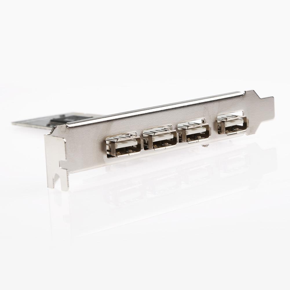 PC 4 Ports PCI to USB 2.0 HUB Riser PCI Expansion Card Adapter Converters
