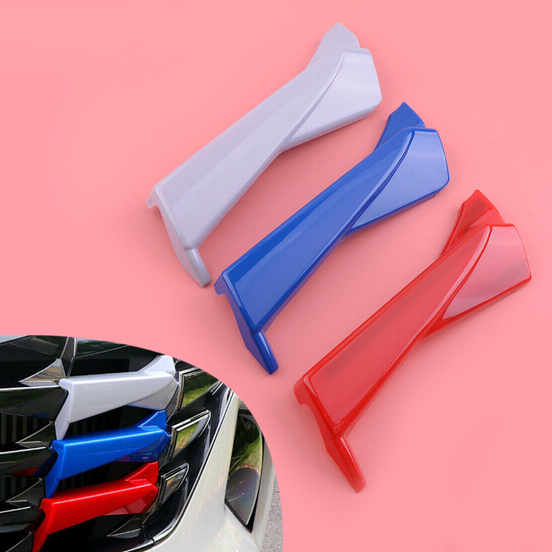 3pcs Front Grille Grill Strip Cover Trim Fit For Hyundai Tucson NX4 2021-2022