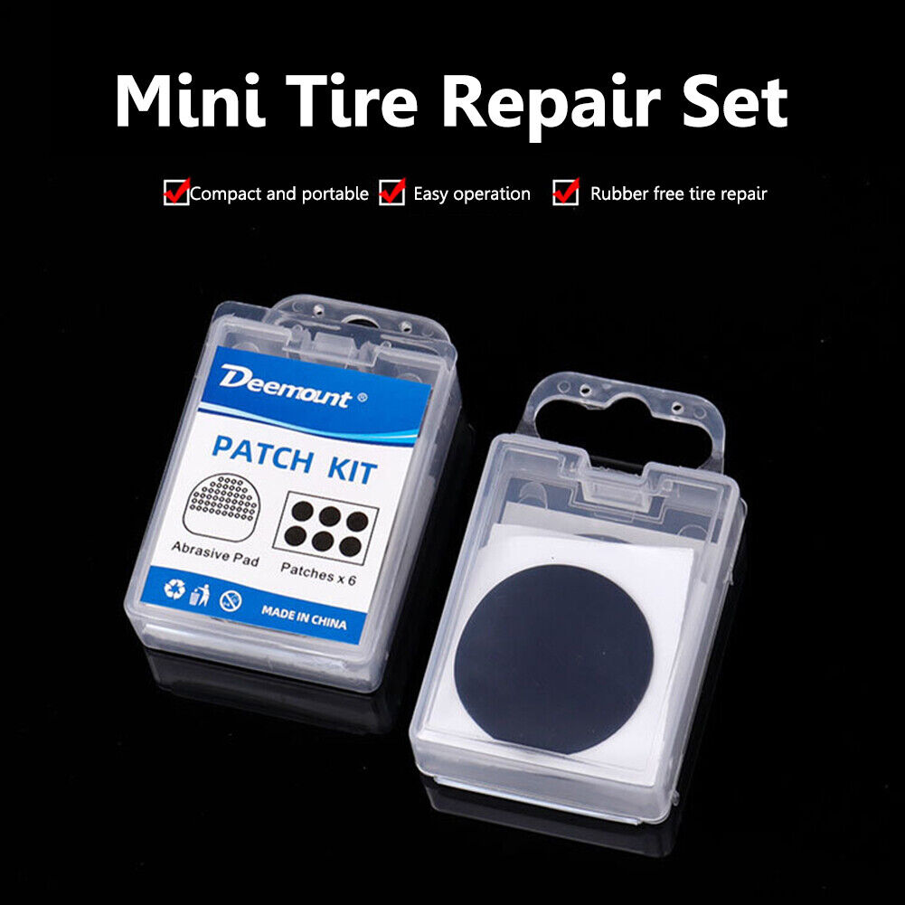 6x Bicycle Inner Tire Tyre Patch MTB Bike Glue Free Tyre Repair Tools Kits