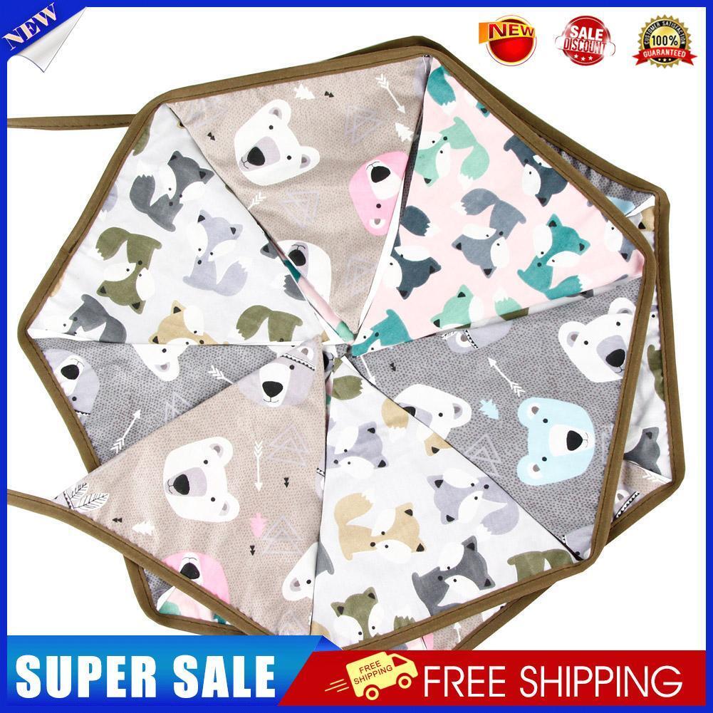 3.2m Cartoon Mix-Animals Pattern Hanging Flags Pennant Party Festival Decor