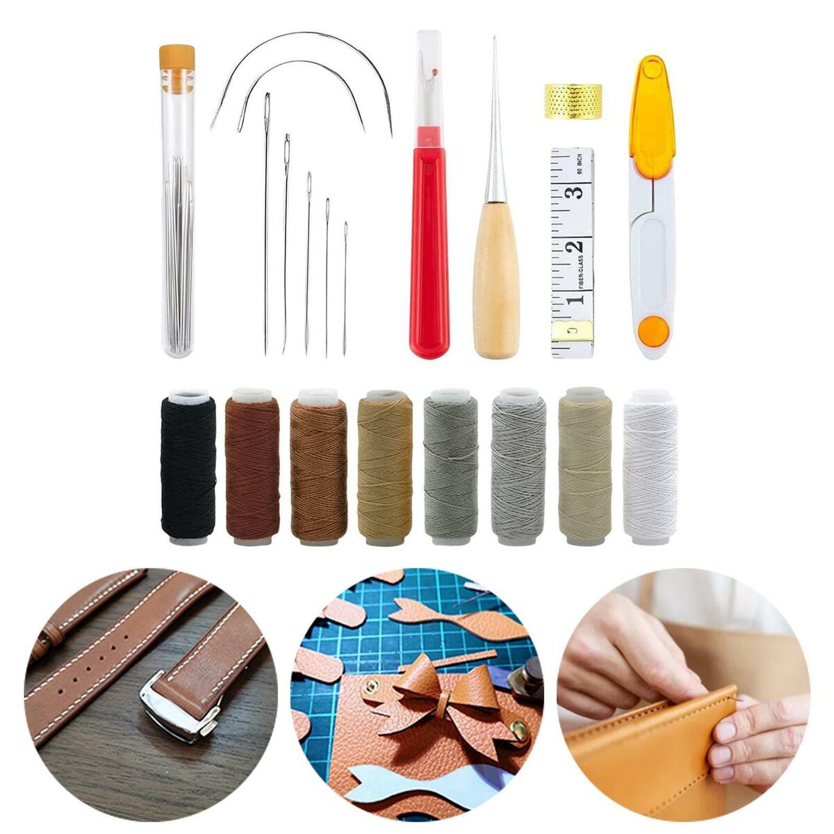 Professional Leather Craft Sewing Tools Kit Repair Drilling DIY