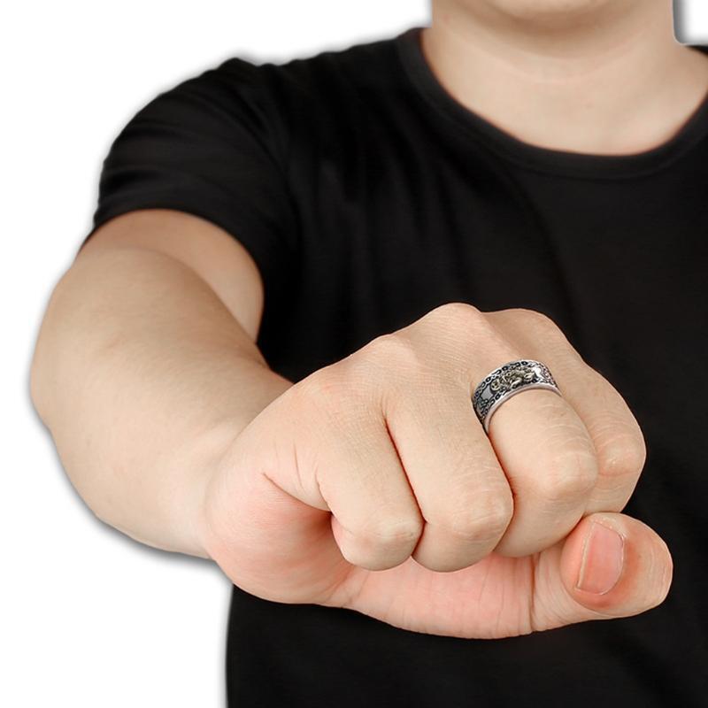 Feng Shui Pi Xiu Mantra Protection Wealth Ring Charms Adjustable Buddhist Jewelr