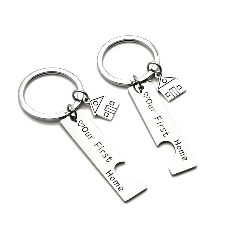 Bag Pendant Our First Home Durable Key Ring Birthday New Year Gifts for Lovers