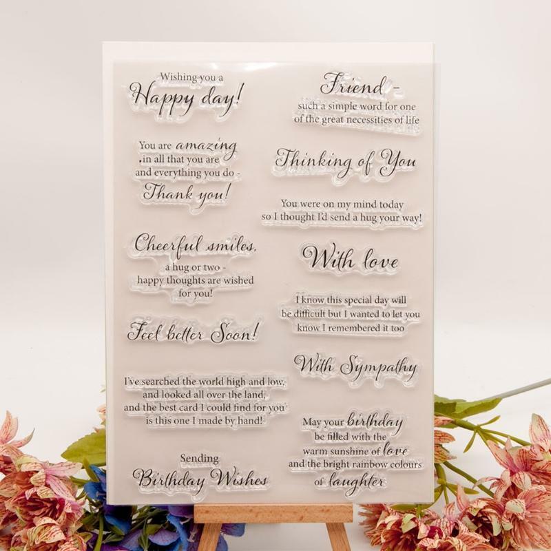 Happy Day Silicone Clear Seal Stamp DIY Scrapbooking Embossing Photo Album Decor