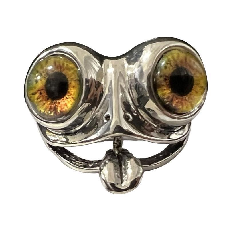 Frog Rings Personalized Open Adjustable Couples Rings Cute Animal Wedding Bands