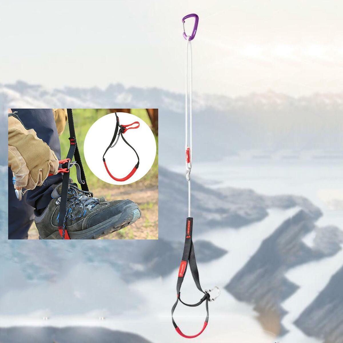 Adjustable Climbing Ascender Sling Foot Loop Ascender for