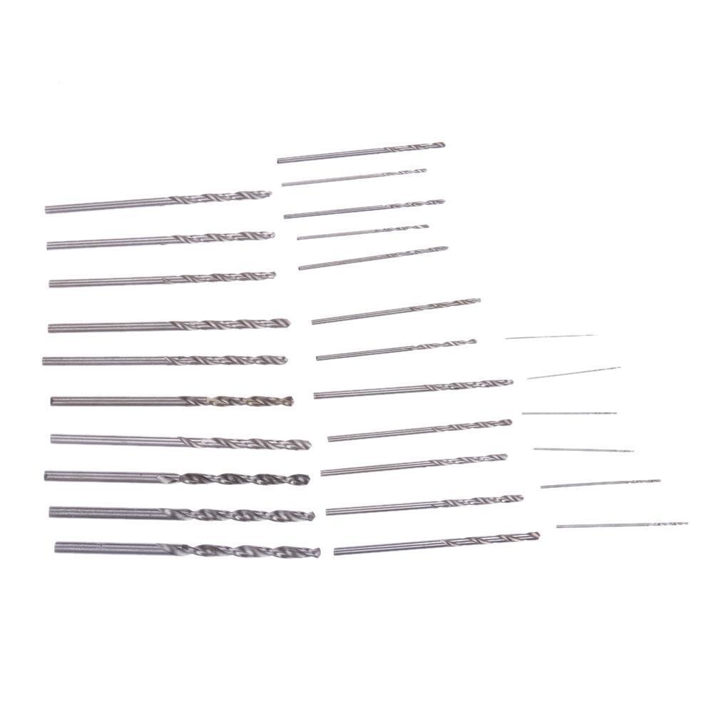 28Pcs Mini Micro HSS Twist Drill Bits Set Metric Sizes 0.3-3.0mm For PCB Cr