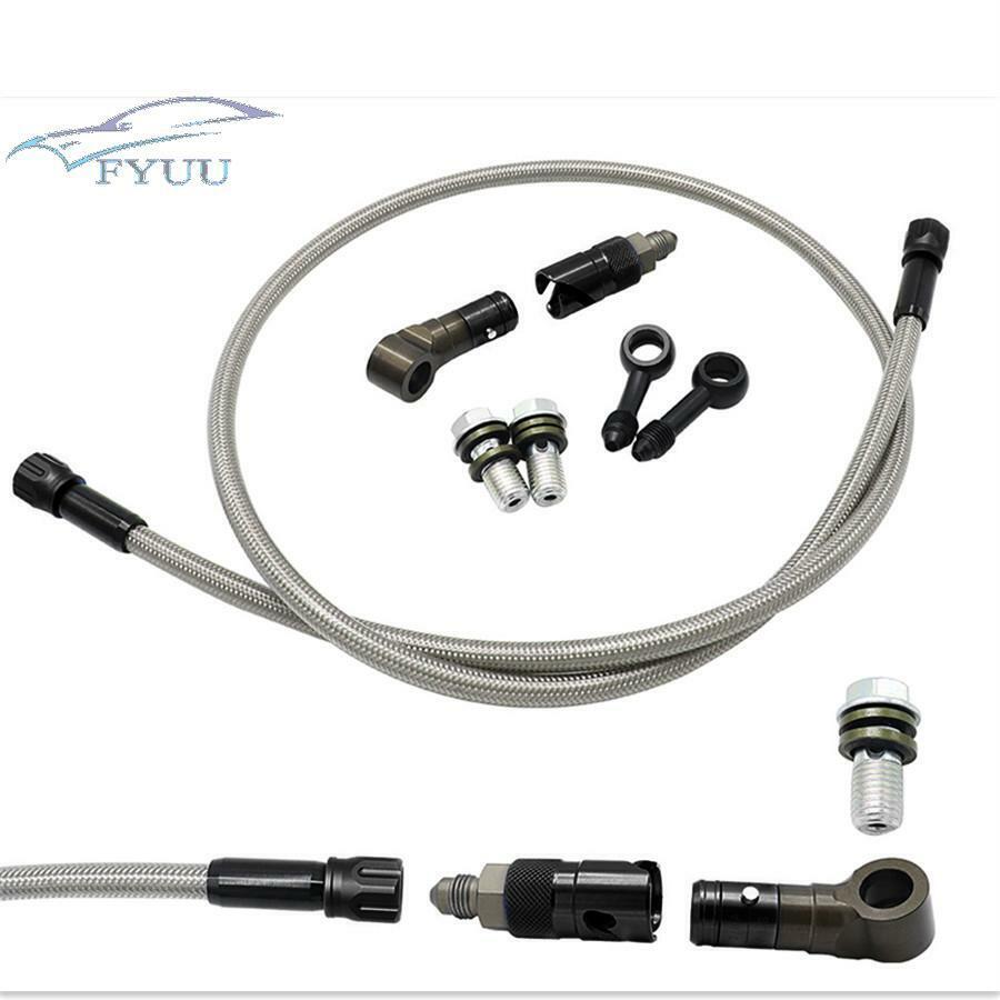 CNC Aluminum AN3 Brake Line Fluid Connect Fitting Brake Tubing Brake Hose Kit