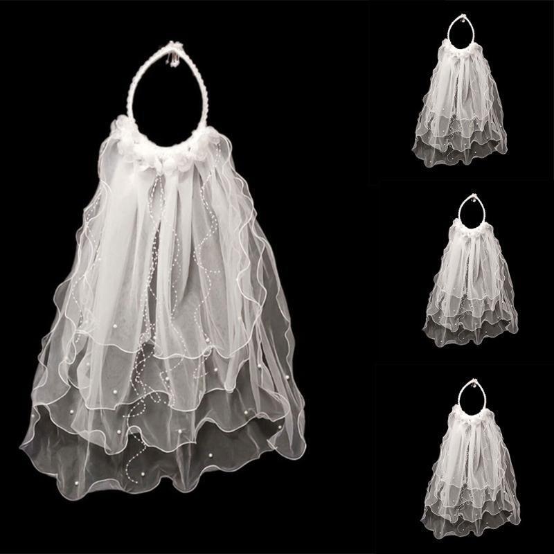 Wedding Veil Bridal Cathedral Transparent Veil Hair Accessory for Brides