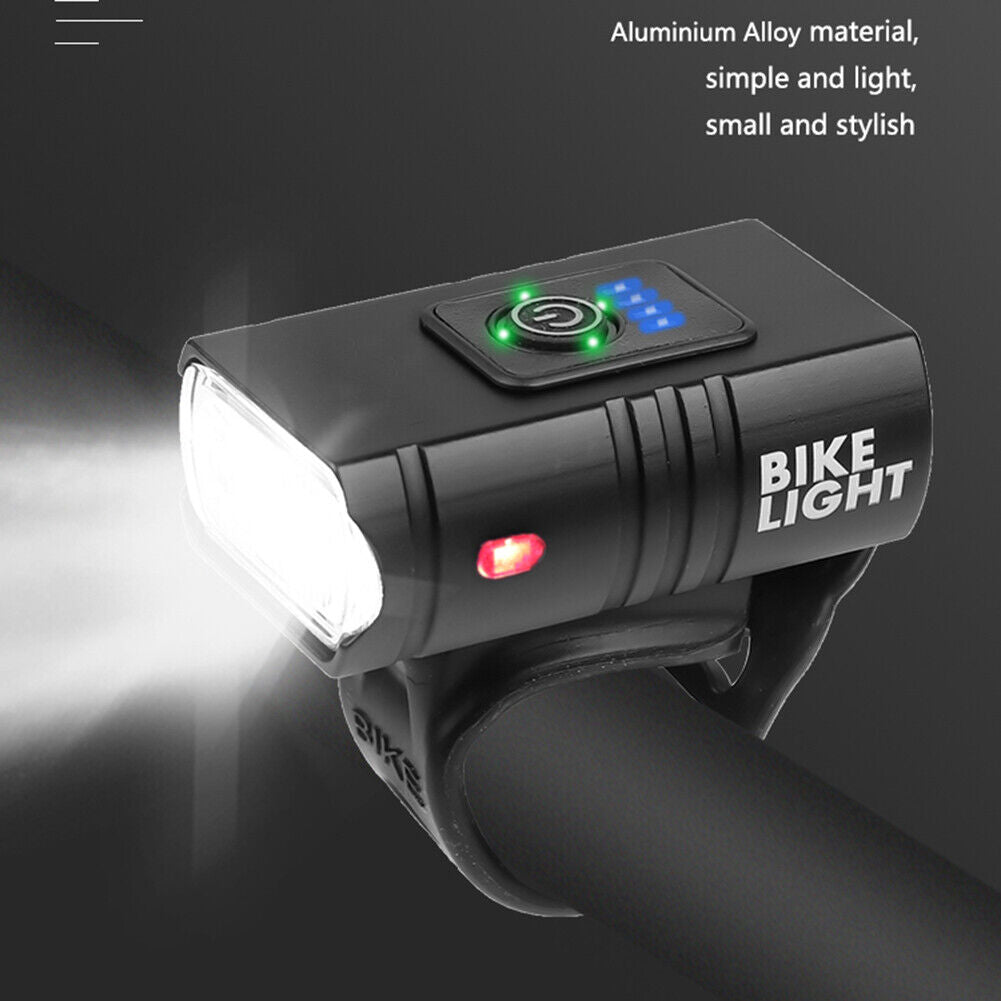 2xT6 Bicycle Light LED Cycling USB Rechargeable 800LM Front Taillight Set